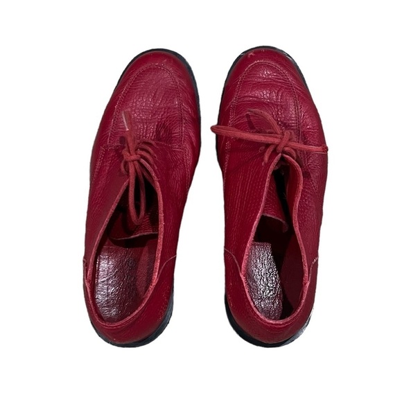 Arche Red Leather Lace Up Loafers Size 5 Men's - Picture 5 of 11